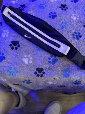 Nike Black and White Reflective Waist Pack